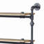 Tablette murale chêne et sable noir-607359507