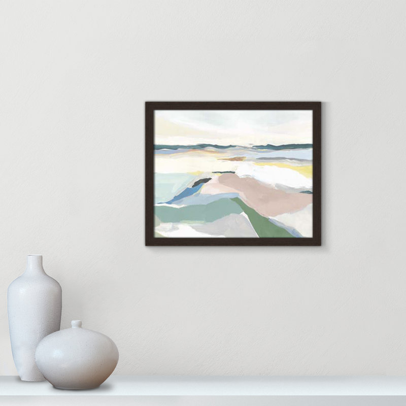 «Seaside Day I» par Isabelle Z - Art encadré avec fond perdu, H 16 po x l 19 po x P 1,25 po, Noyer