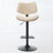 Mid Century Modern Adjustable Counter Height Black Leather Upholstered Bar Stools-21938034-21938039