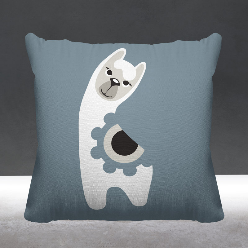 Coussin Inkie, 17 po x 17 po, Gris, Carré