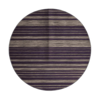 HorizontalStripes Purple Indoor and Outdoor Area Rug