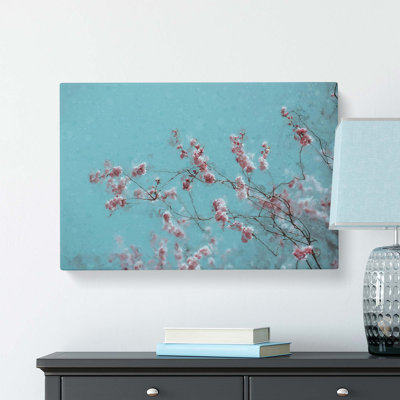 Beautiful Pink Cherry Blossom Tree - Wrapped Canvas Painting