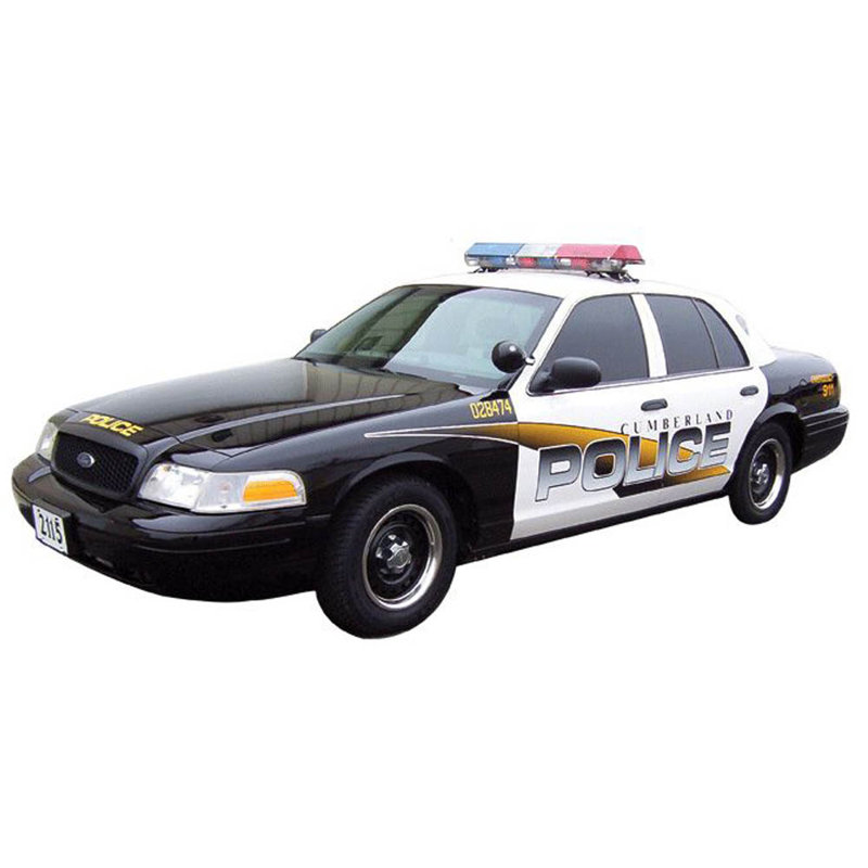 Adhésif décoratif voiture de police I, H 11,5 po x l 24 po