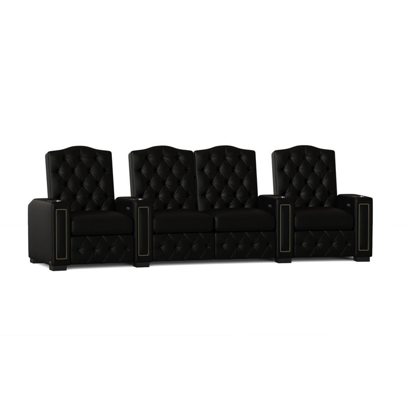 Rangée de sièges de cinéma Regal HR Series (rangée de 4), Noir luxe