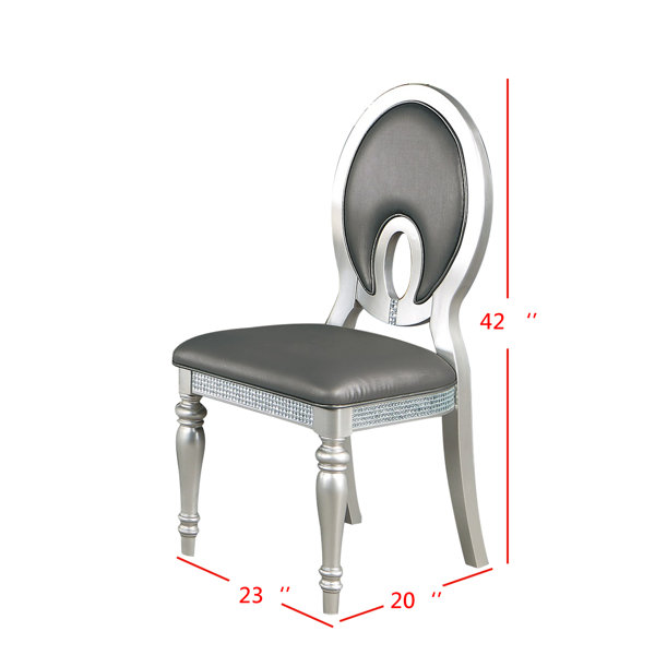 King Louis Back Side Chair in Dark Gray - Yahoo Shopping