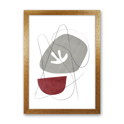 Abstraction With Grey Lines VII - Print