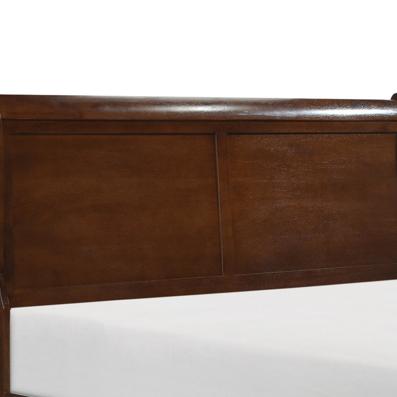 Lit-bateau classique de style Louis Philipe, Double, Brun
