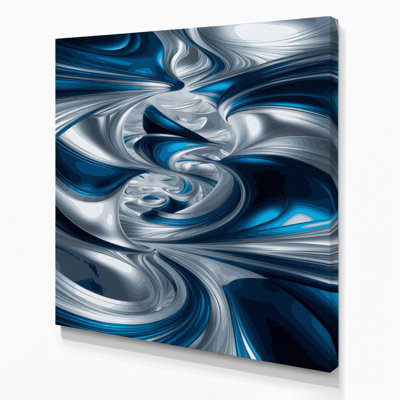Abstract Landscape 38 Blue Canvas Wall Art