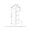 Bibliothèque à tablettes avec armoire de rangement à 1 porte-177963416-177963418