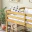 Lit mezzanine simple en bois massif pour enfants avec garde-corps et échelle, taille simple: simple-424457277-424457279