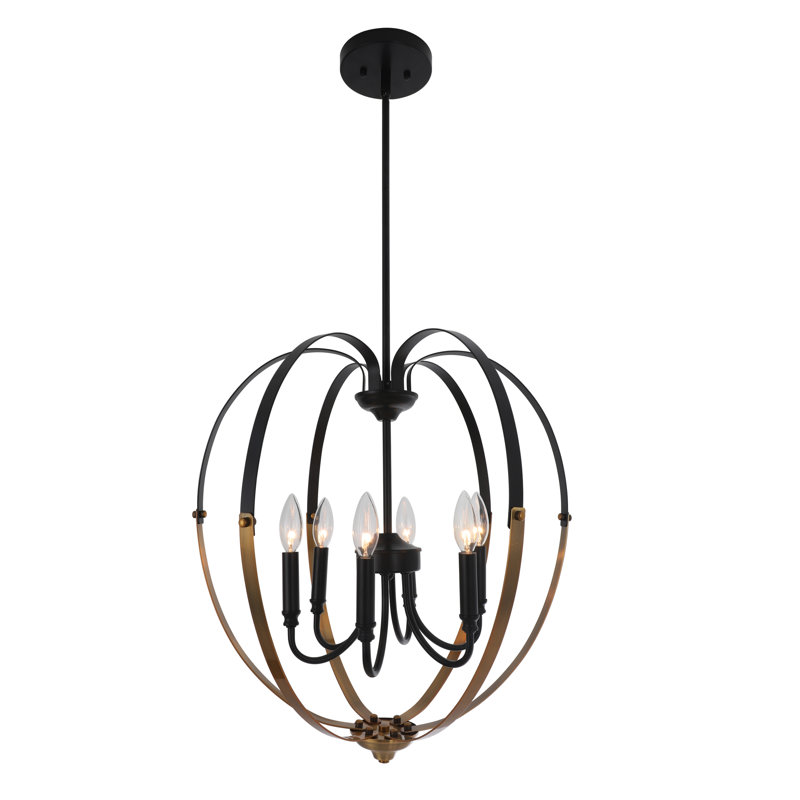 Lustre géométrique à 6 lumières