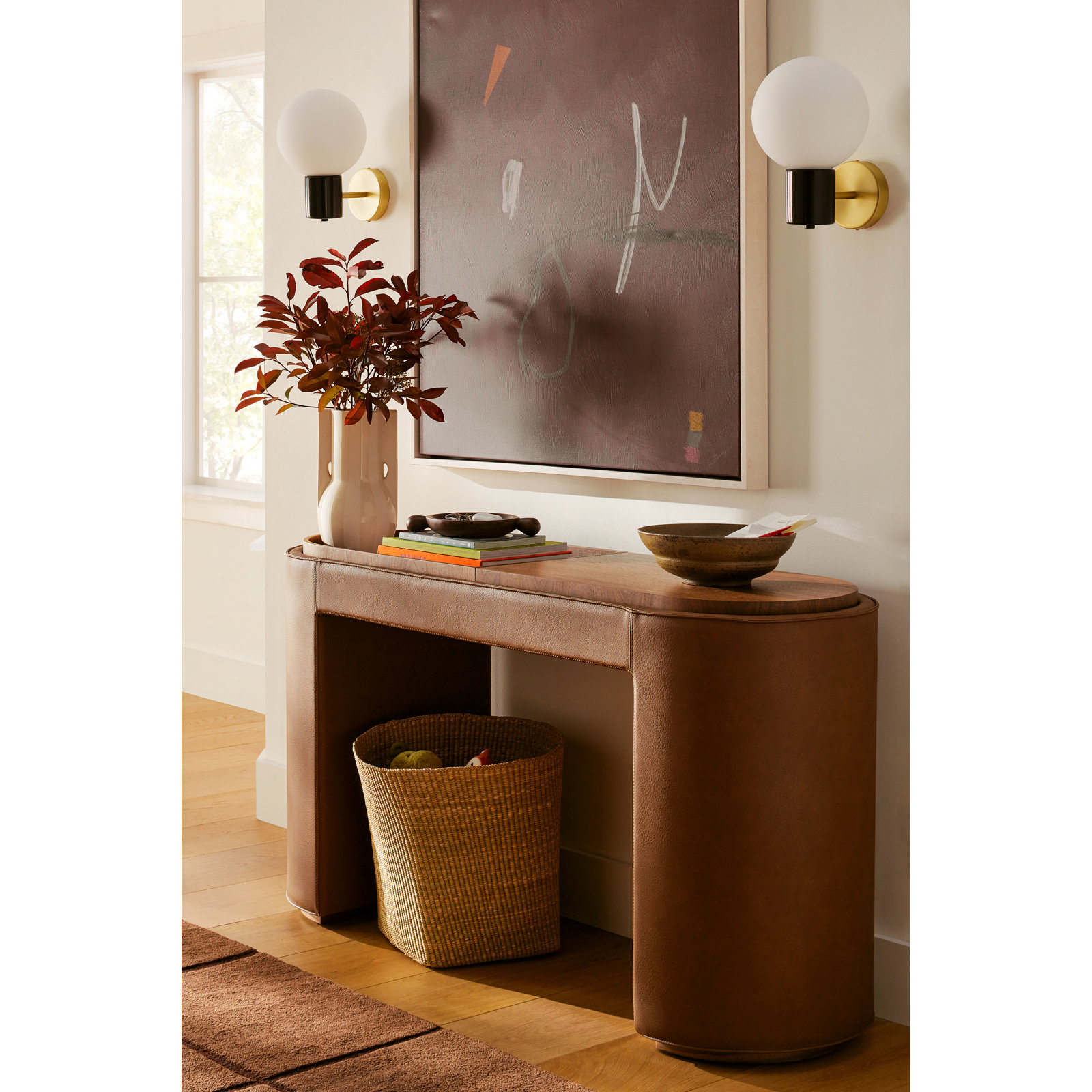 Drake Single Light Dimmable Marble Armed Sconce