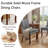 Double-Layer Cushioned Chenille Dining Chairs Side Chairs Set of 4-437919558