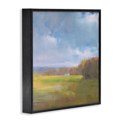 Giclée encadrée de la campagne d'hiver, design par David Shevlino