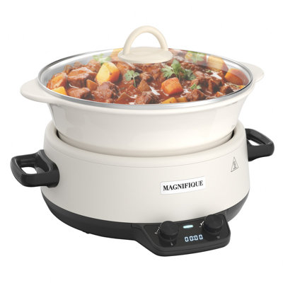 Homecookin 5 Qt. Round Slow Cooker with Stone Ware Insert