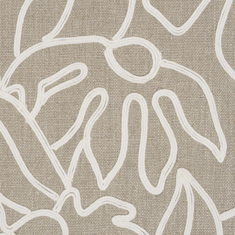 Lola Embroidery Fabric, Flax