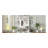 Modern Hallway Hall Tree With Metal Hooks And Storage Space, Multi-Functional Entryway Coat Rack With Shoe Cubbies, White-2098100420