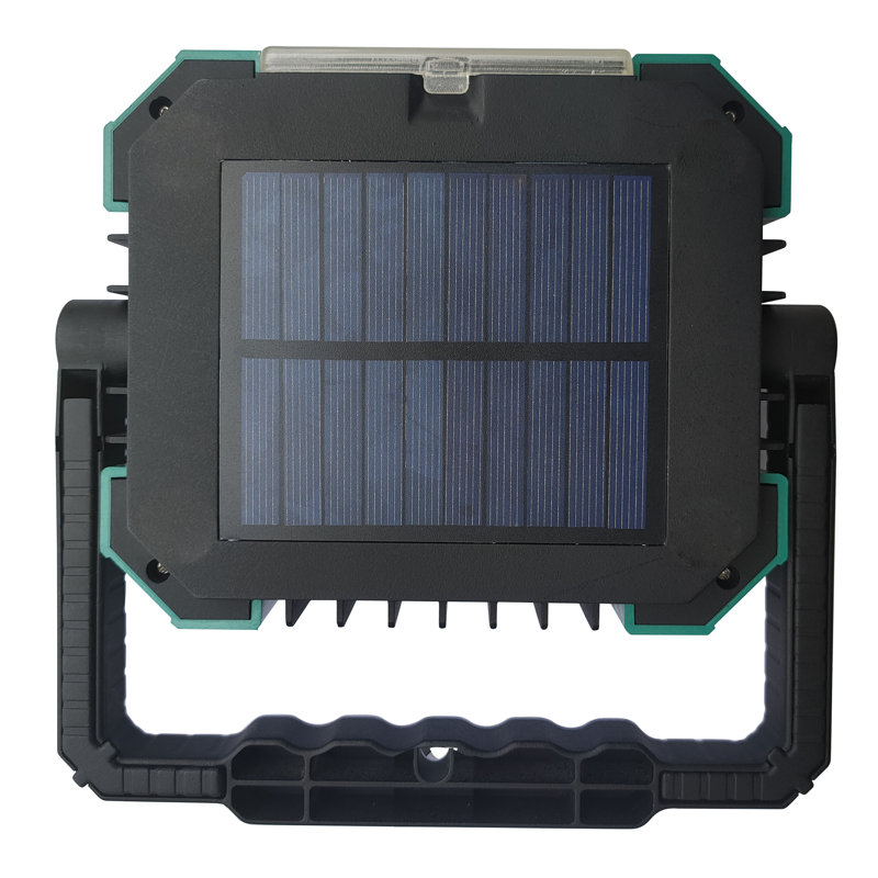 2000 Lumen Led Rechargeable Solar Work Light With Magnetic Base, Charge By Usb/Solar