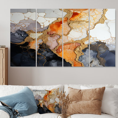 Ensemble d'art mural en marbre 4 pièces