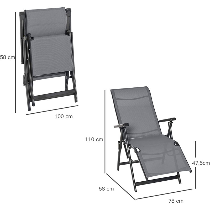 Odia 58cm Long Reclining Single Chaise