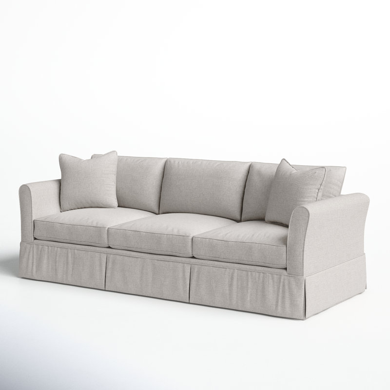 Shelby 82'' Upholstered Sofa, Drusky Ivory Sustain® Basketweave