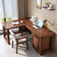 Bureau rectangulaire en bois massif brun noisette-187666255-187666257