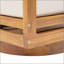 Méridienne d'extérieur pivotante, finition teck avec coussin beige