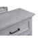 Commode de 60 po de large à finition grise avec pieds tournés