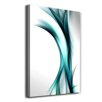 Waves Abstraction - Wrapped Canvas Print
