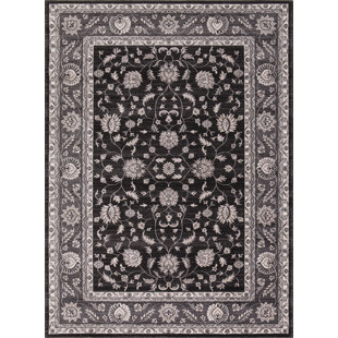 Mahal Black Oriental Area Rug