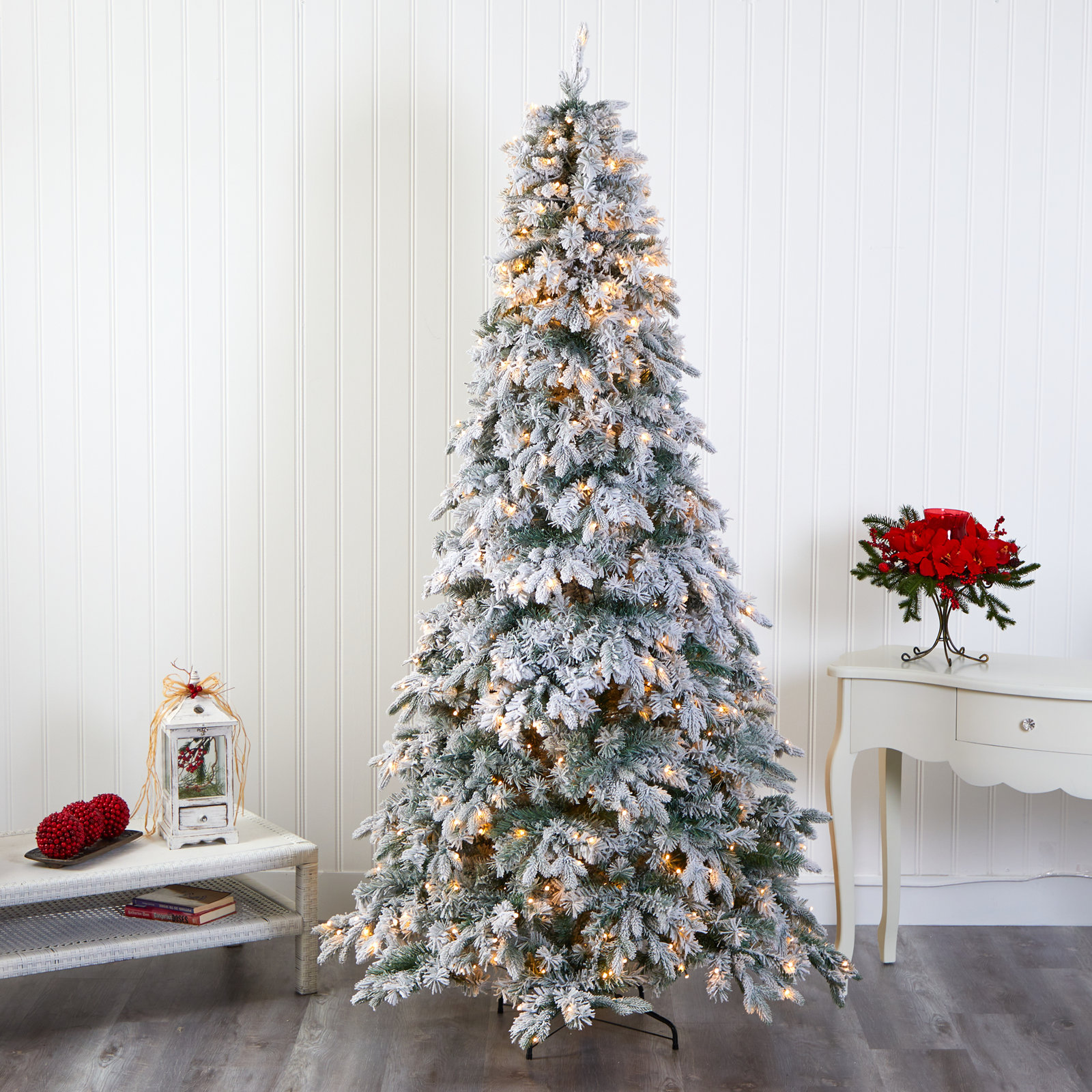 Lighted Artificial Christmas Tree, 8' H
