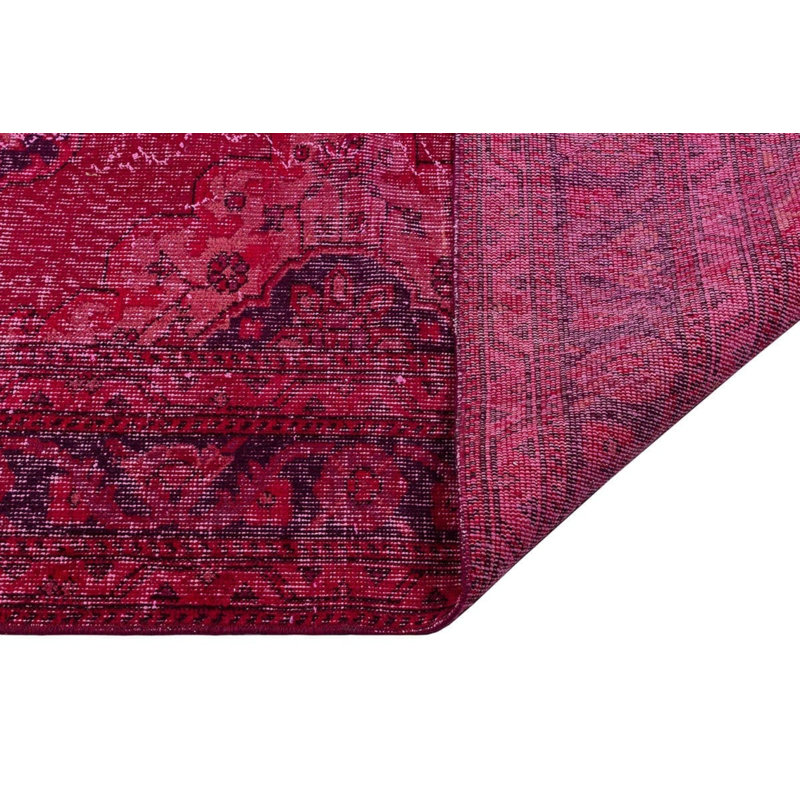 Tapis oriental rouge turc en laine noué à la main