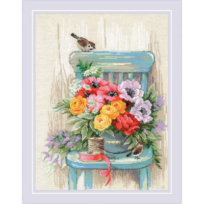 Garden Flowers R2299 Counted Cross Stitch Kit