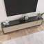 Meuble télé rétro en bois manufacturé noir-989661462