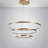 Ultra Modern Large Halo Led Ring Chandelier Brushed Brass 39"-626700045