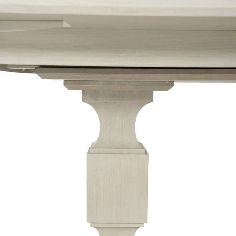 Beige Wood Extendable Rectangular Dining Table