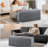 Upholstered 40" Lift Top Rectangle Storage Bench Bedroom Entryway Velvet Seating Ottoman-1458862572