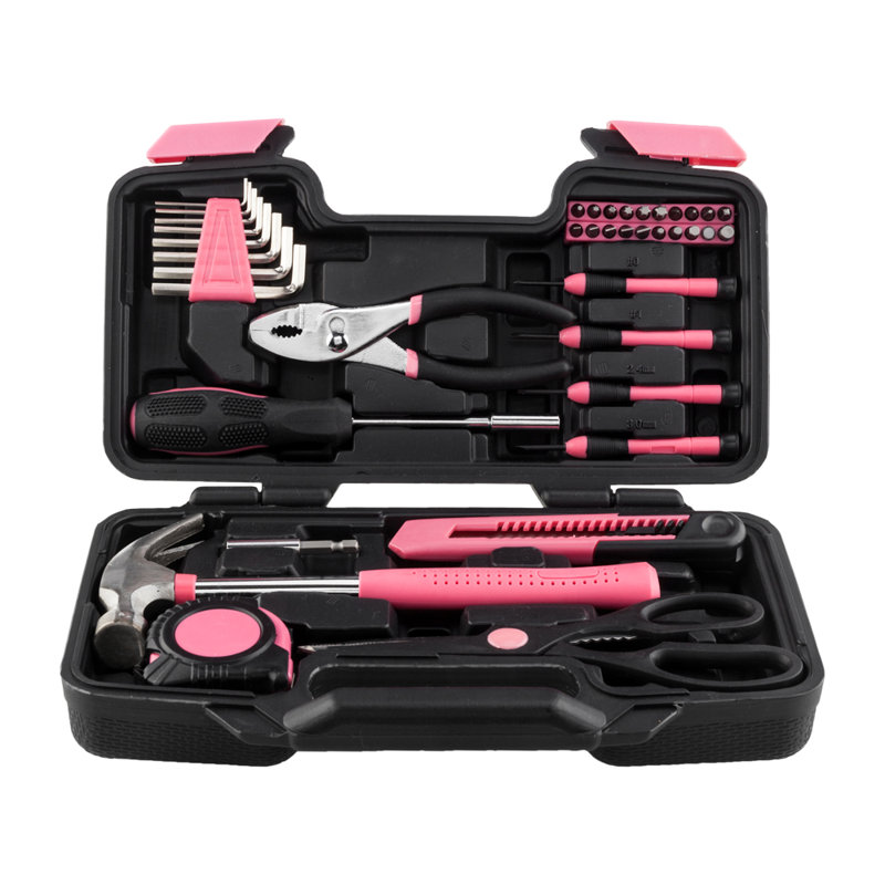 Trousse à outils 12,52 po, Rose