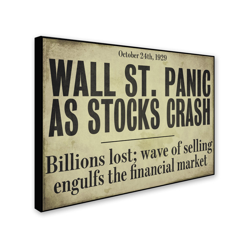 «Wallstreet» par Jadaya, art textuel sur toile tendue, H 14 po x l 19 po x P 2 po