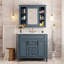 Meuble-lavabo 36 po avec lavabo supérieur, armoire à miroir Royal, armoire de rangement moderne avec 2 portes à fermeture douce et 2 tiroirs, meuble-lavabo simple