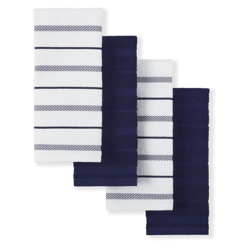 KitchenAid Albany Kitchen Towel 4-Pack Set, Cobalt