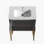 CC0430F308 Meuble-lavabo à rayures 30 po en chêne noir brossé sans lavabo Etna