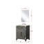 Meuble-lavabo simple.  Ensemble de comptoir, miroir et robinet en acrylique-1054952596