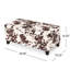 Rangement en velours brun de style contemporain, l 39,00 po, P 19,00 po, H 16,25 po, couvercle à charnière avec look, beaucoup d'espace