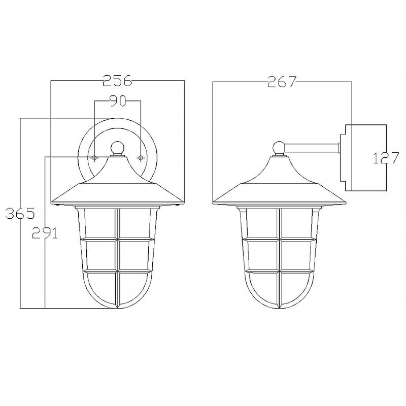 Poppy Outdoor Barn Light, 36.5cm H x 25.6cm W x 26.7cm D