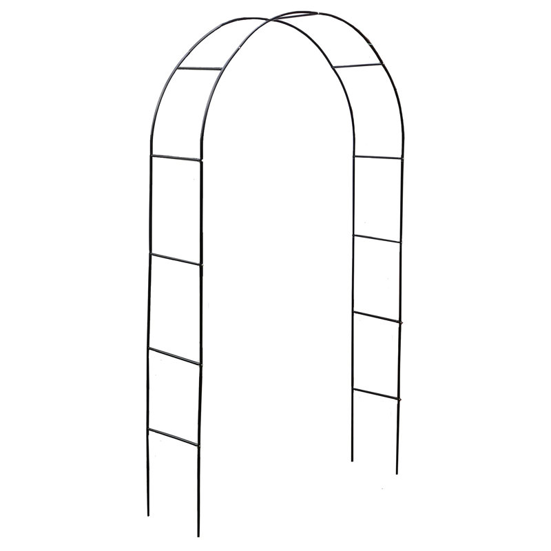 140cm W x 40cm D Metal Arbour in Black