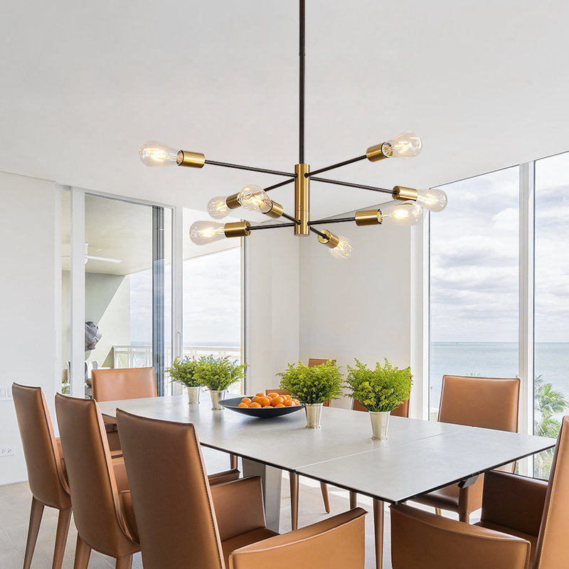 Paizlee 8 - Light Sputnik Chandelier, 71cm H x 73cm W x 73cm D, 8