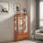 Elegant And Sophisticated Curio Cabinet With Adjustable Glass Shelves, Illuminated Display, And Ample Storage Space-1513002186
