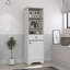 Armoire à linge St. Clair, deux tablettes intérieures, deux tablettes ouvertes, une porte-594087603