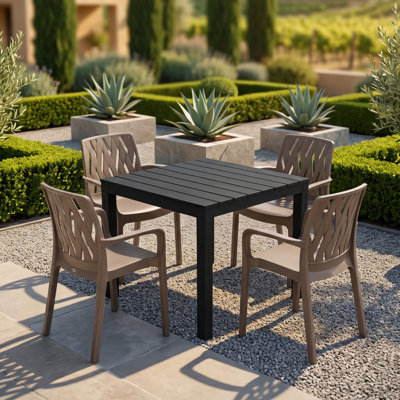 Plastic Patio Dining Set Table,